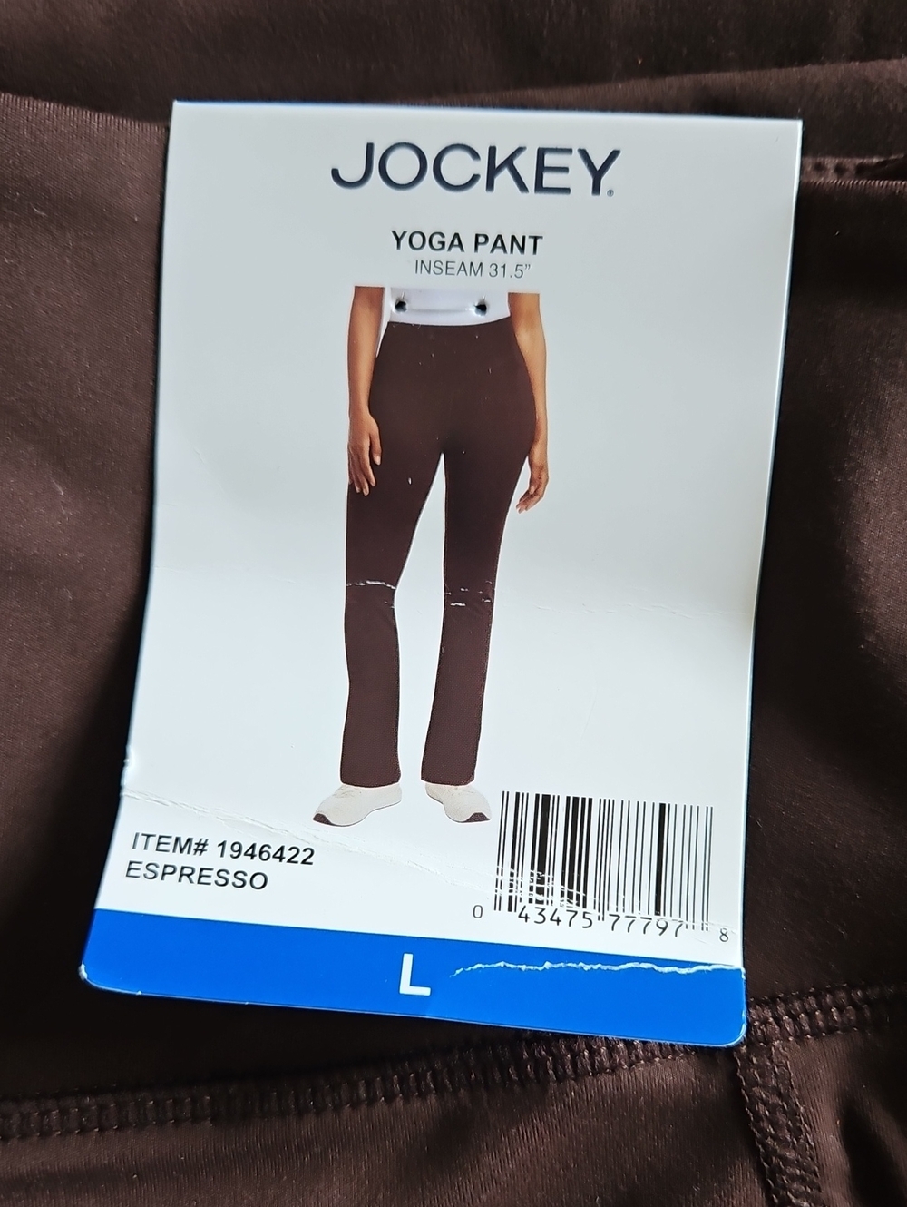 Jockey Yoga Pants - High Rise Women's Size L Expresso Brown